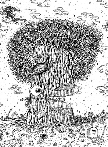 Tree By Kris Man Coloring Page